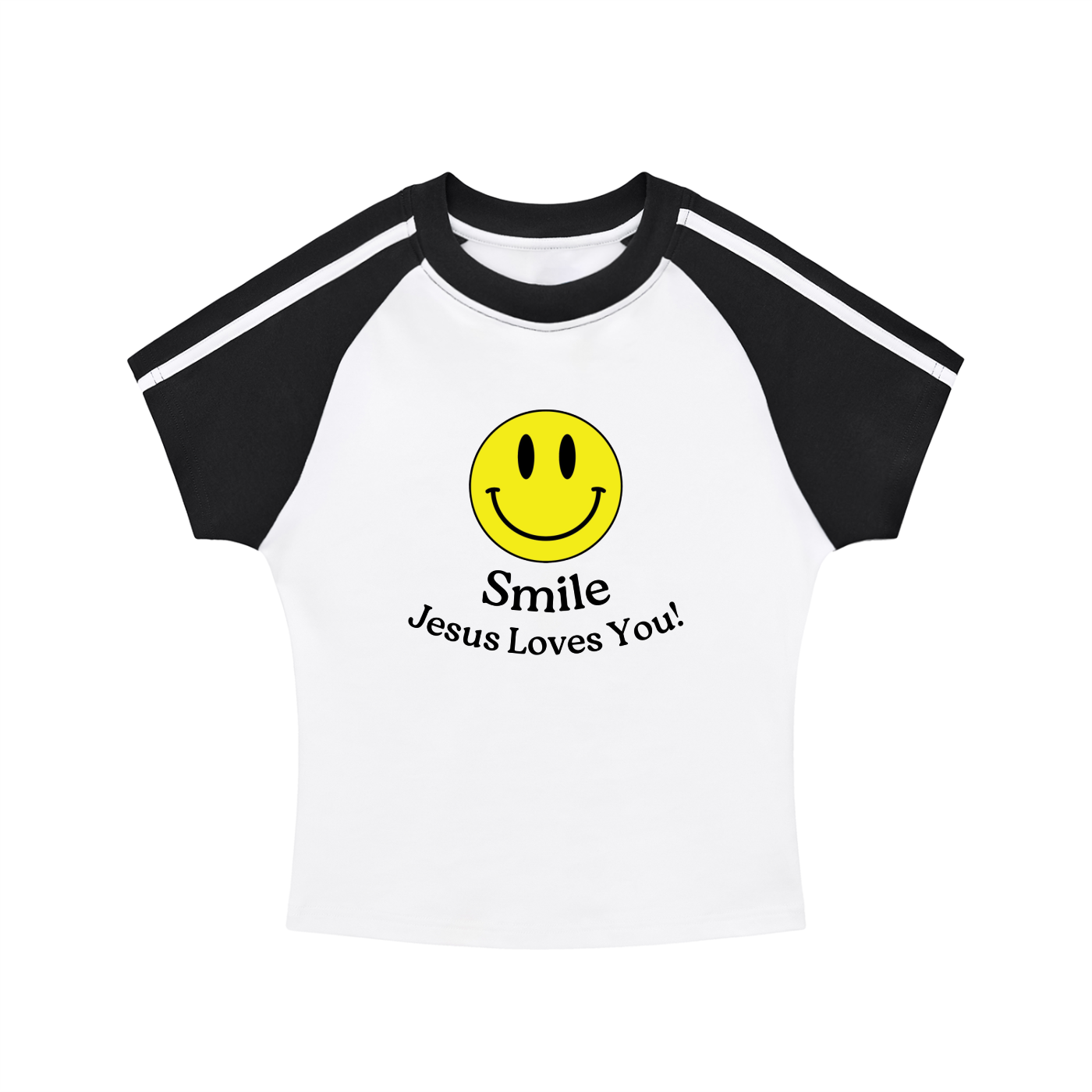 "Smile!" - (Away) Bodycon Raglan Sleeve T-Shirt