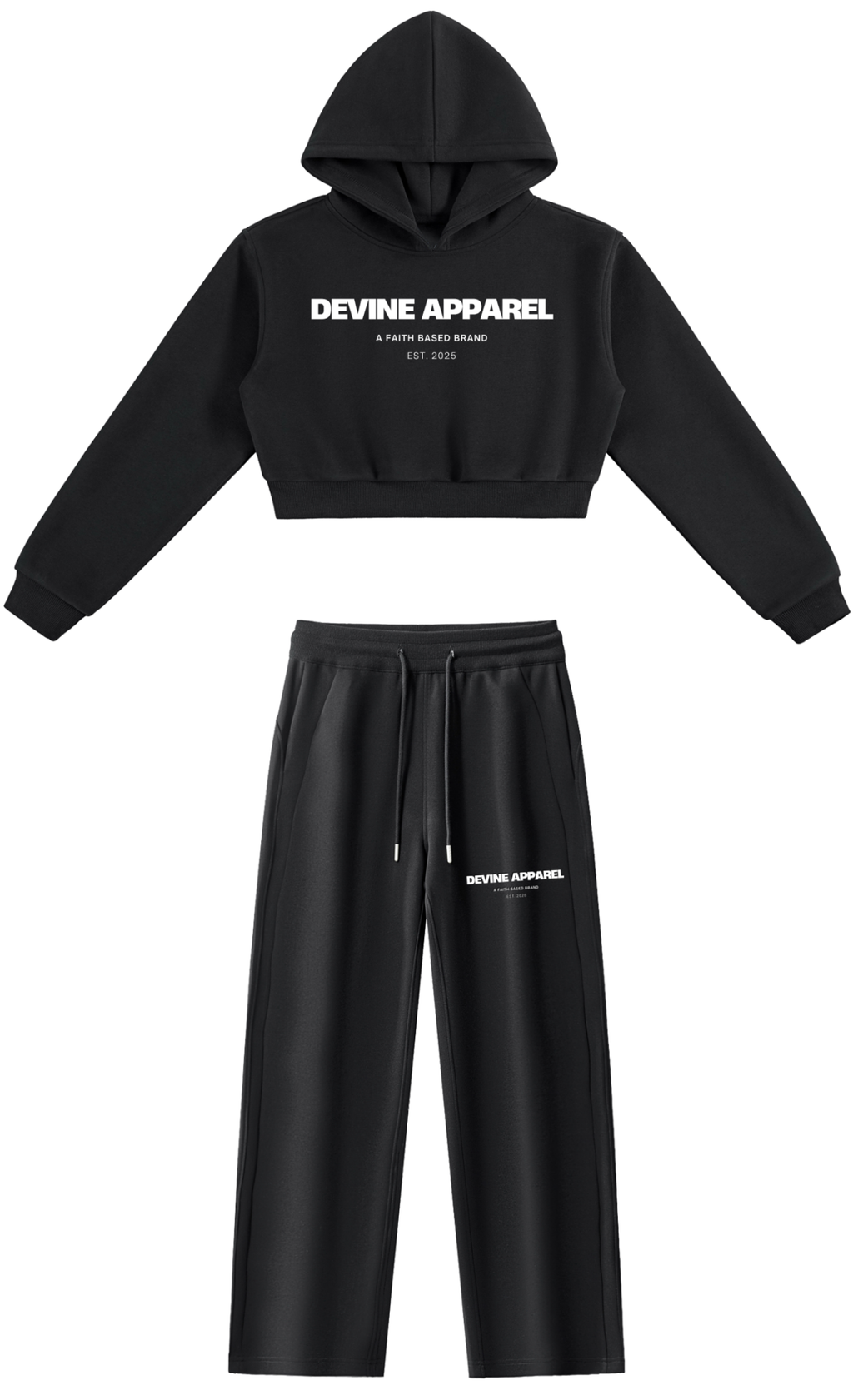 "Devine Apparel" - Women's Cropped Lounge Set