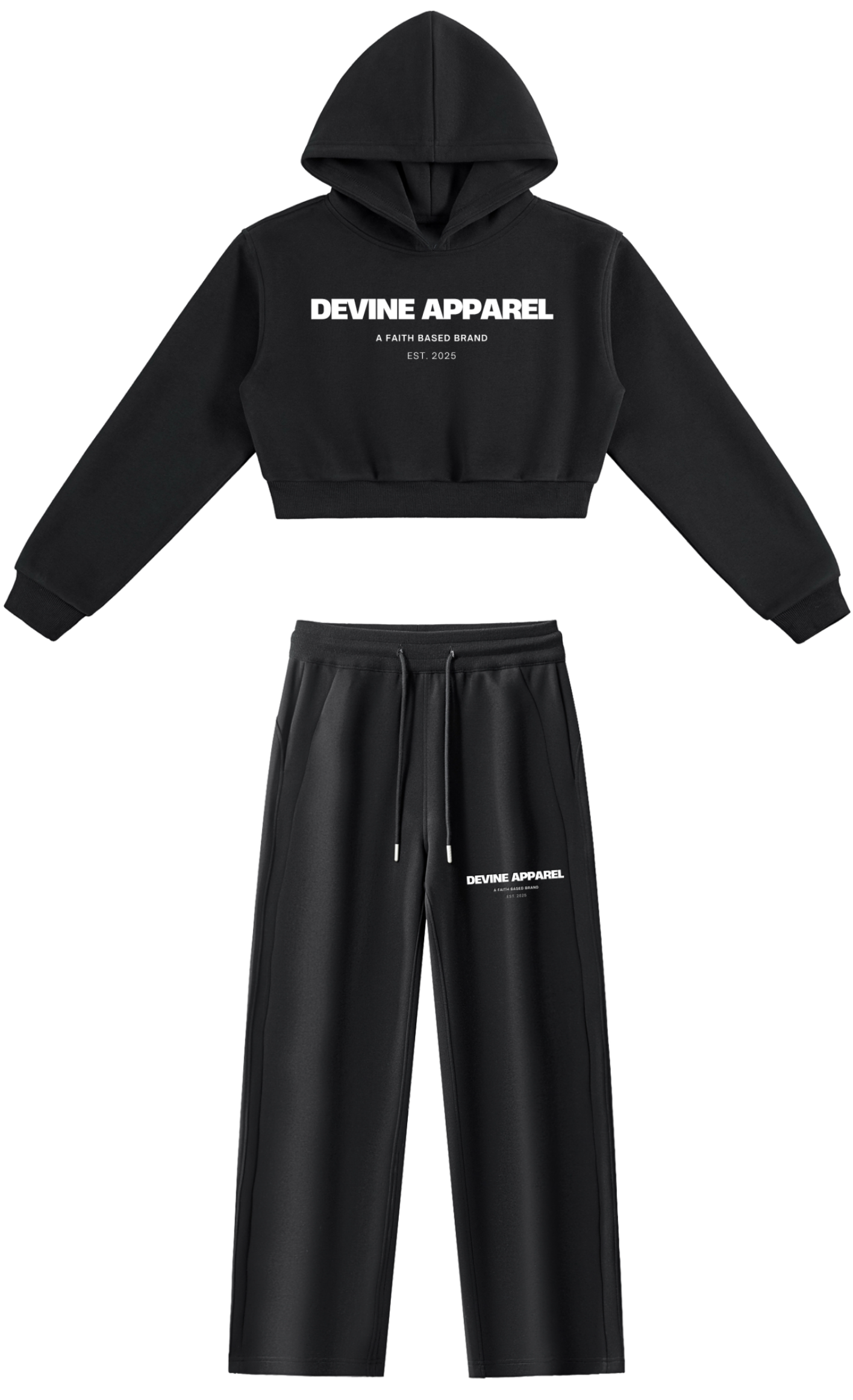 "Devine Apparel" - (Home) Women's Cropped Lounge Set