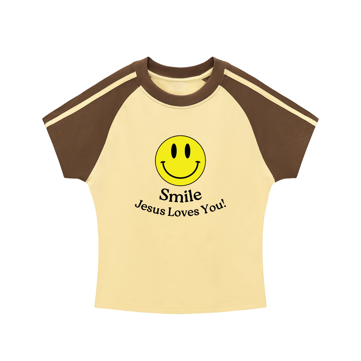 "Smile!" - (Away) Bodycon Raglan Sleeve T-Shirt