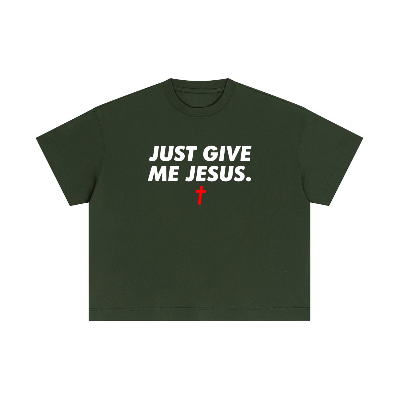 Just Give Me Jesus - Unisex Boxy Tee (Order Size Up)