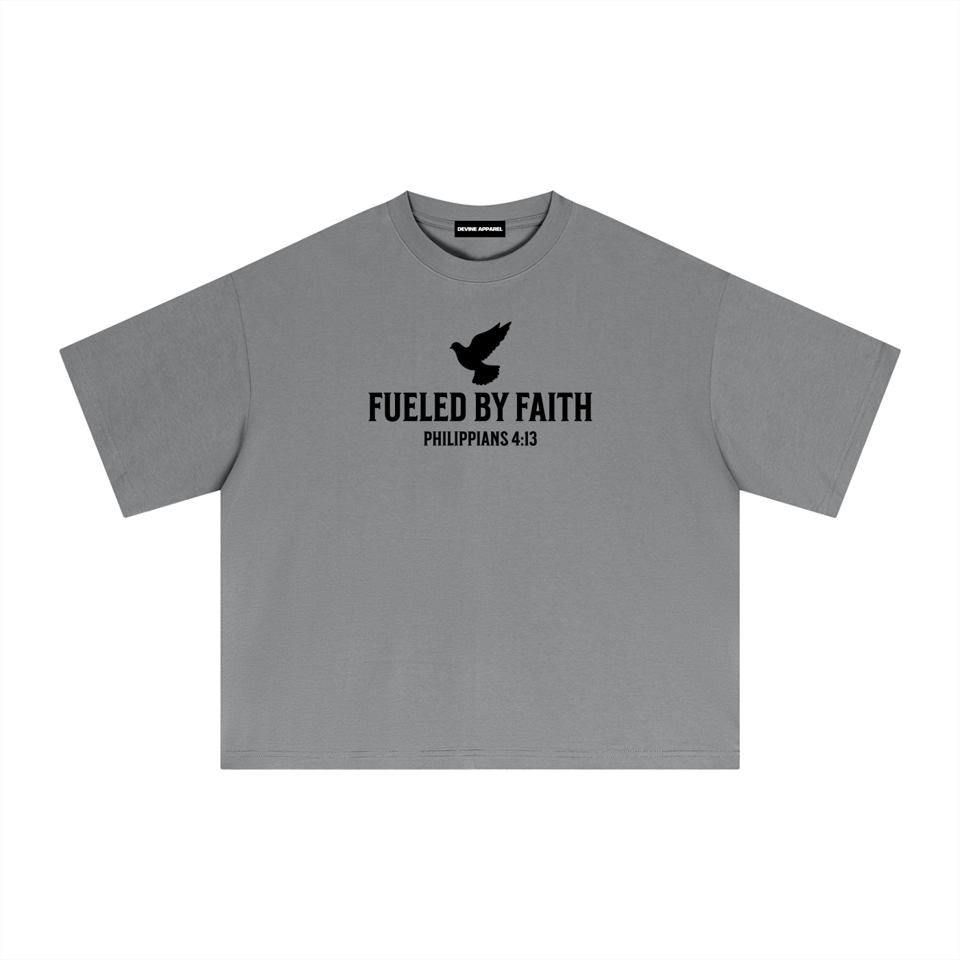 "Fueled By Faith" Sorona Boxy Tee