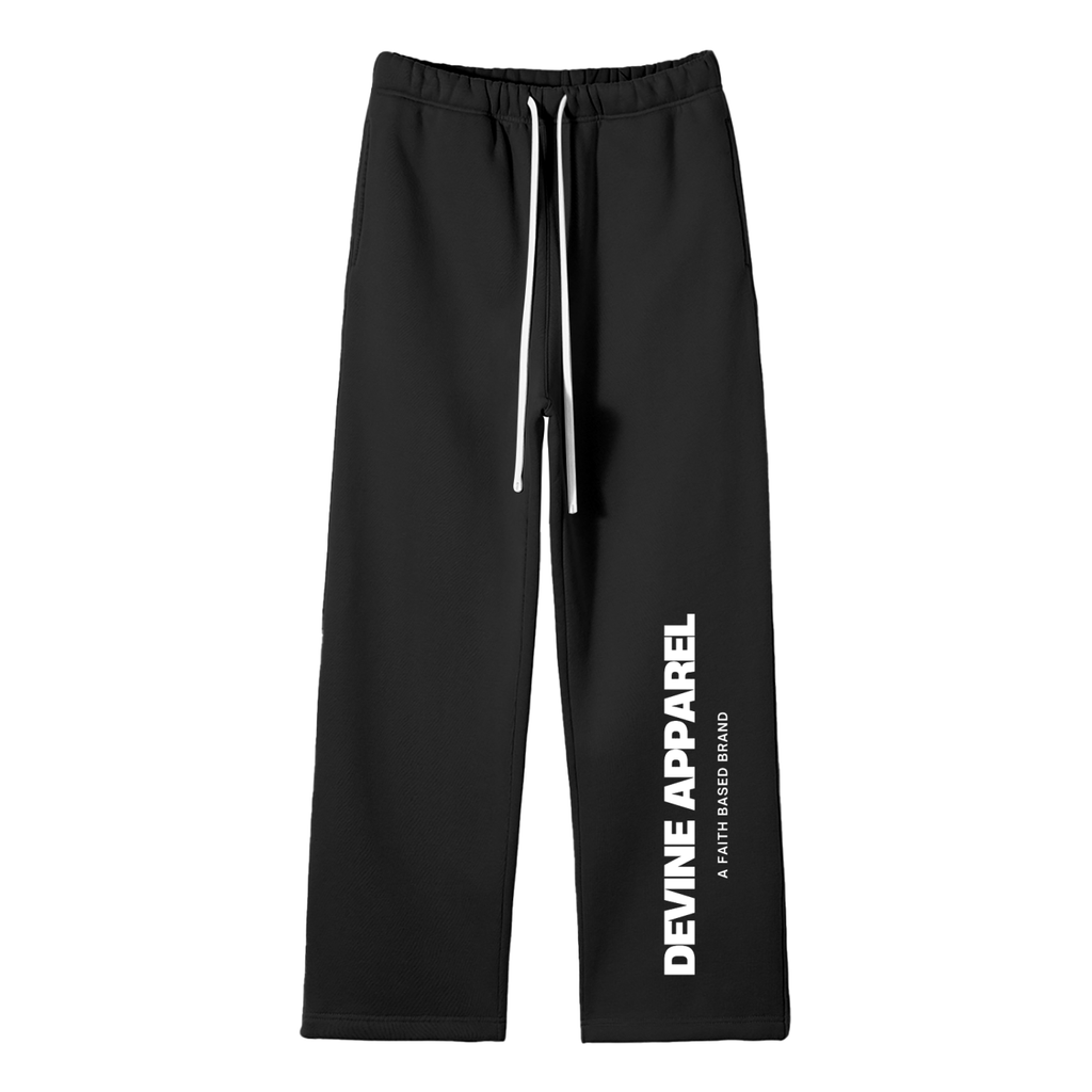 Devine Apparel - Unisex Fleece Straight Leg Sweatpants