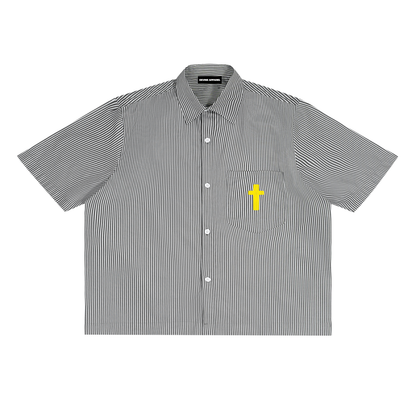 Saved By Grace - Unisex Oversized Stripe Boxy Tee